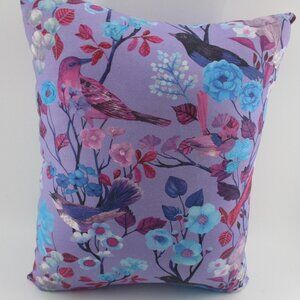 15" x 13.5" Purple Bird Pillow.